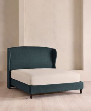 Rivas Bed - Double - Linen Chenille - Deep Teal - Listing Image