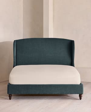Rivas Bed - Full - Linen Chenille - Deep Teal - US - Hover Image