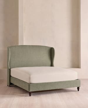Rivas Bed - Double - Linen Chenille - Sage - Listing Image