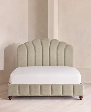 Manette Bed - Full - Linen Chenille - Stone - US - Hover Image