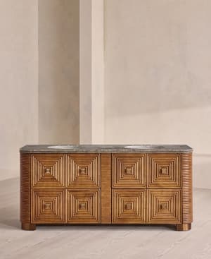 Kingsley Double Vanity Unit - Grey Emperador - Listing Image