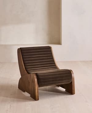 Sullivan Armchair - Velvet - Chocolate - UK - Hover Image
