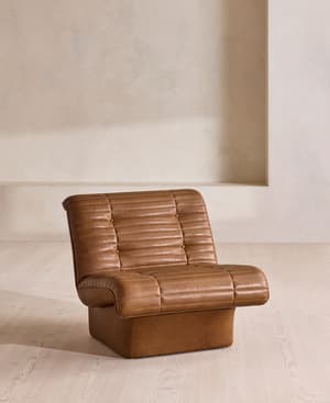 Ewan Armchair - Leather - Chestnut - US - Hover Image