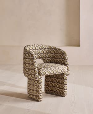 Morrell Dining Chair - Fulton Jacquard - Sage - UK - Hover Image
