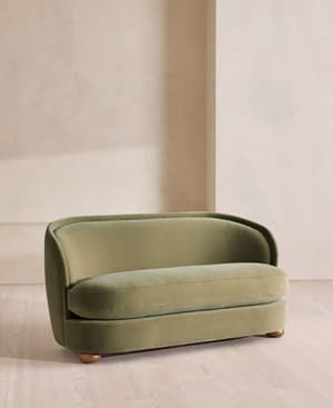 Blair Two Seater Sofa - Velvet - Lichen - UK - Hover Image
