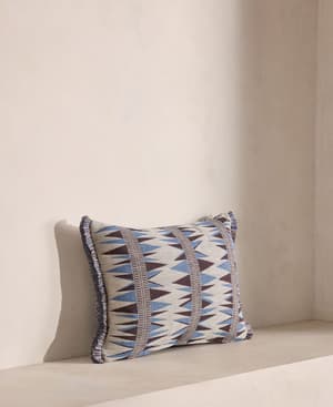 Irving Oblong Cushion - Sky - Hover Image