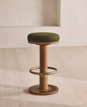 Bryden Tall Barstool - Linen - Olive - US - Hover Image