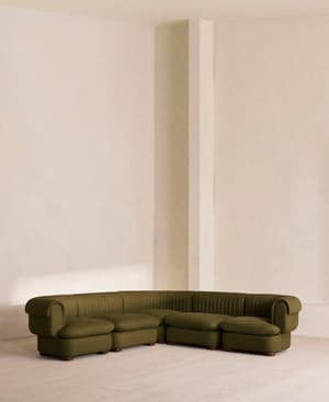 Rava Modular Sofa - Corner Sofa - Linen - Olive - Listing Image