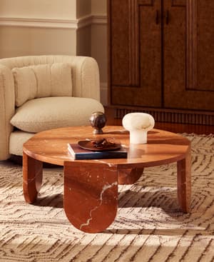 Tobias Coffee Table - Rosso Alicante Marble - Listing Image