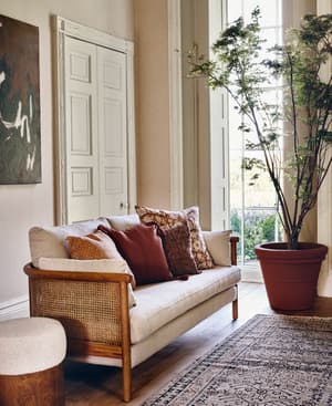 Sydney Cane Sofa - Washed Linen Flax - Listing Image