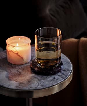 Arlon Side Table - Terra Bianca Marble - Small - Hover Image