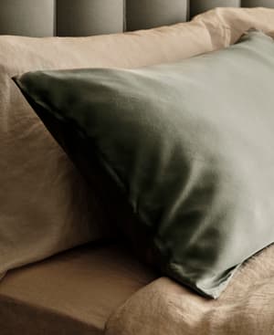 Sage Silk Pillowcase - King - Set of Two - Listing Image