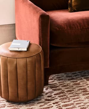 Romi Footstool - Moore & Giles Virtue Chestnut Leather - Hover Image