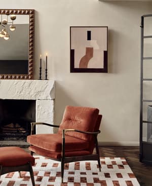 Theodore Armchair - Velvet - Rust - US - Listing Image