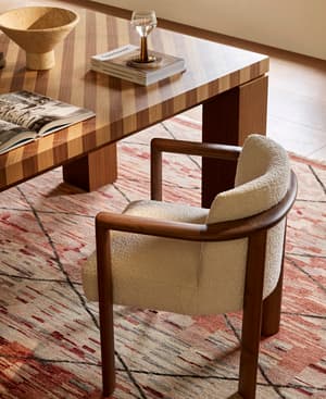 Aria Dining Chair - Boucle - Cream - US - Hover Image