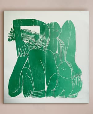 'Human Shapes in Wheelspin' by Barbara Kuebel - Hover Image