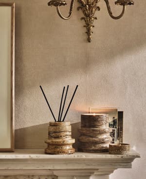 Trento Leather and Oud French Gold Marble Diffuser - 150ml - Listing Image