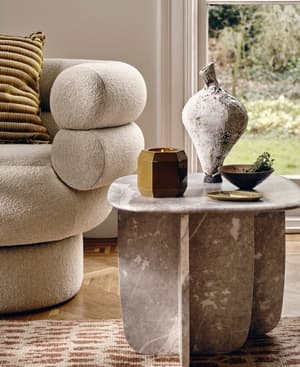 Fawsley Side Table - Grey Emperador Marble - Listing Image