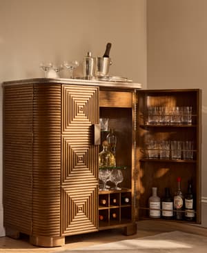 Kingsley Bar Cabinet - Grey Emperador Marble - US - Listing Image