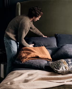Maria Alpaca Throw - Burnt Orange - Hover Image