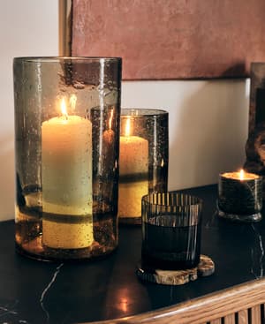 Balfern Petrified Wood Coasters - Black - Set of Four - Hover Image