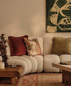 Margeaux Square Cushion - Rust - Hover Image