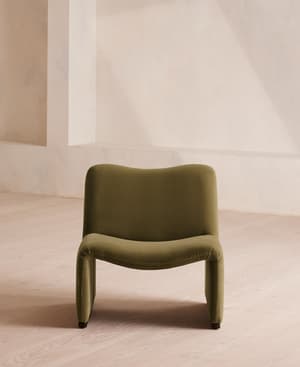 Lovett Armchair - Velvet - Olive - Hover Image
