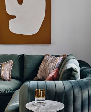 Collier Ribbed Tumbler S/4 Amber / Clear - Hover Image