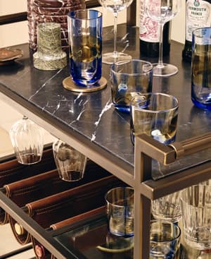 Livorno Rocks Glasses - Blue and Amber - Set of Four - Listing Image