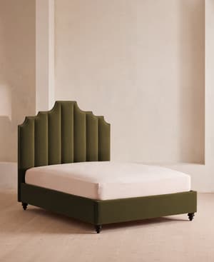 Gerrard Bed - Full - Velvet - Olive - US - Listing Image