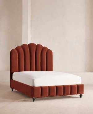 Manette Bed - Double - Velvet Rust - Listing Image