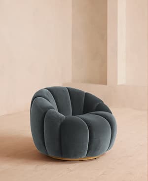 Garret Armchair - Velvet - Grey Blue - US - Listing Image