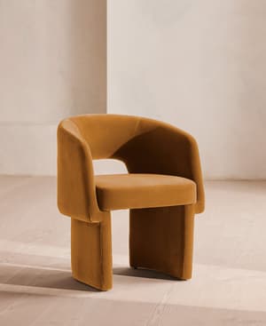 Morrell Dining Chair - Velvet - Mustard - Listing Image