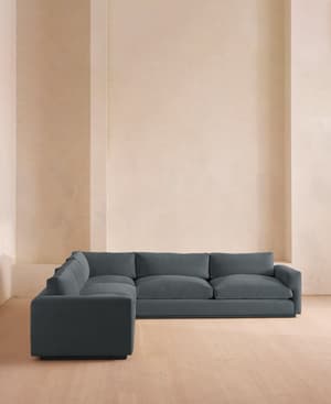 Mossley Corner Sofa - Velvet - Grey Blue  - US - Hover Image