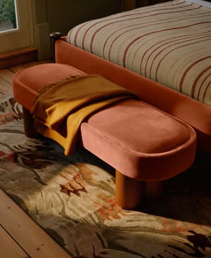 Nieve Bench - Velvet - Antique Rose - US - Listing Image