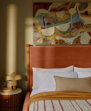 Paolo Bed - King - Velvet - Antique Rose - Hover Image