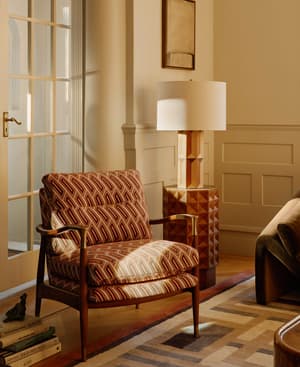 Theodore Armchair - Vende Jacquard - Rust - US - Listing Image