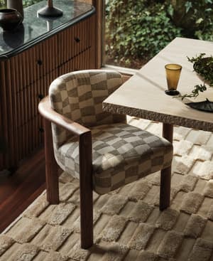 Aria Dining Chair - Kimber Jacquard - Natural - Listing Image