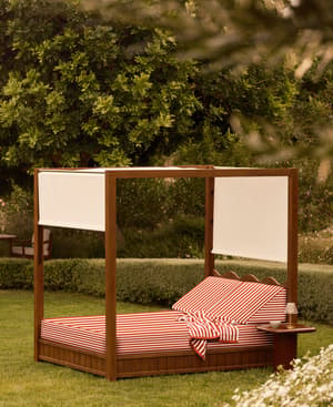 Aurea Outdoor Cabana - House Stripe - Red - Listing Image