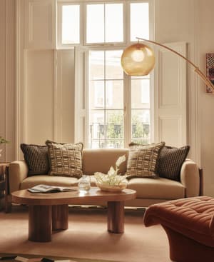 Marcia Three Seater Sofa - Linen - Wheat - US - Listing Image
