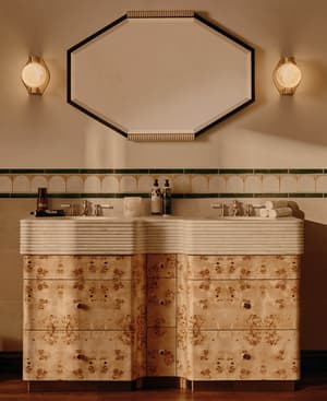 Garbo Double Vanity - Golden Dolomite Marble - Listing Image