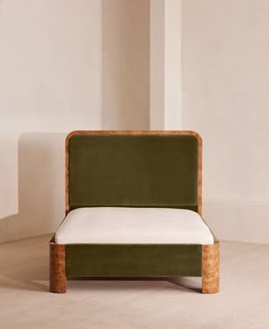 Tremont Bed - Super King - Velvet - Olive - Hover Image