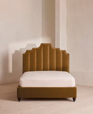 Gerrard Bed - Full - Velvet - Mustard - US - Hover Image