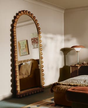 Emilia Bobbin Floor Mirror - Mid Tone Ash - Listing Image