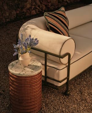 Gaspard Three-Seater Outdoor Sofa - Linen - Off White - US - Hover Image