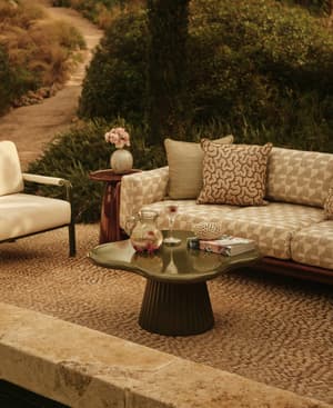 Dayton Outdoor Coffee Table - Concrete - Pine - Listing Image