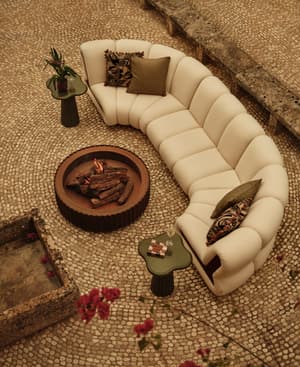 Noelle Outdoor Sectional - Curved - Six Seater - Off White - US - Listing Image