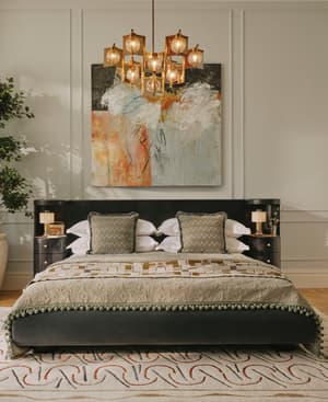 Linus Bed - Super king - Velvet - Grey Blue - UK - Listing Image