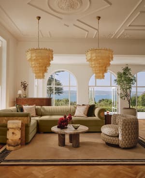 Caleb Modular Sofa - Blonde Burl - L-Shape Sofa - Blonde Burl - Velvet - Lichen - UK - Listing Image