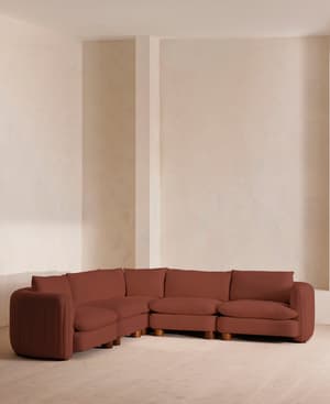 Vivienne Deeper Sit Modular Sofa - Corner Sofa - Linen - Sienna - Hover Image